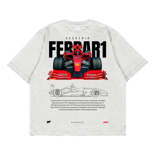 CLEAN WHITE FERRARI TEE